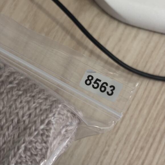 VTG 80s Sweater Medium Tan Cable Knit‎ Turtleneck Fisherman Mohair Wool Neutral - Picture 10 of 10